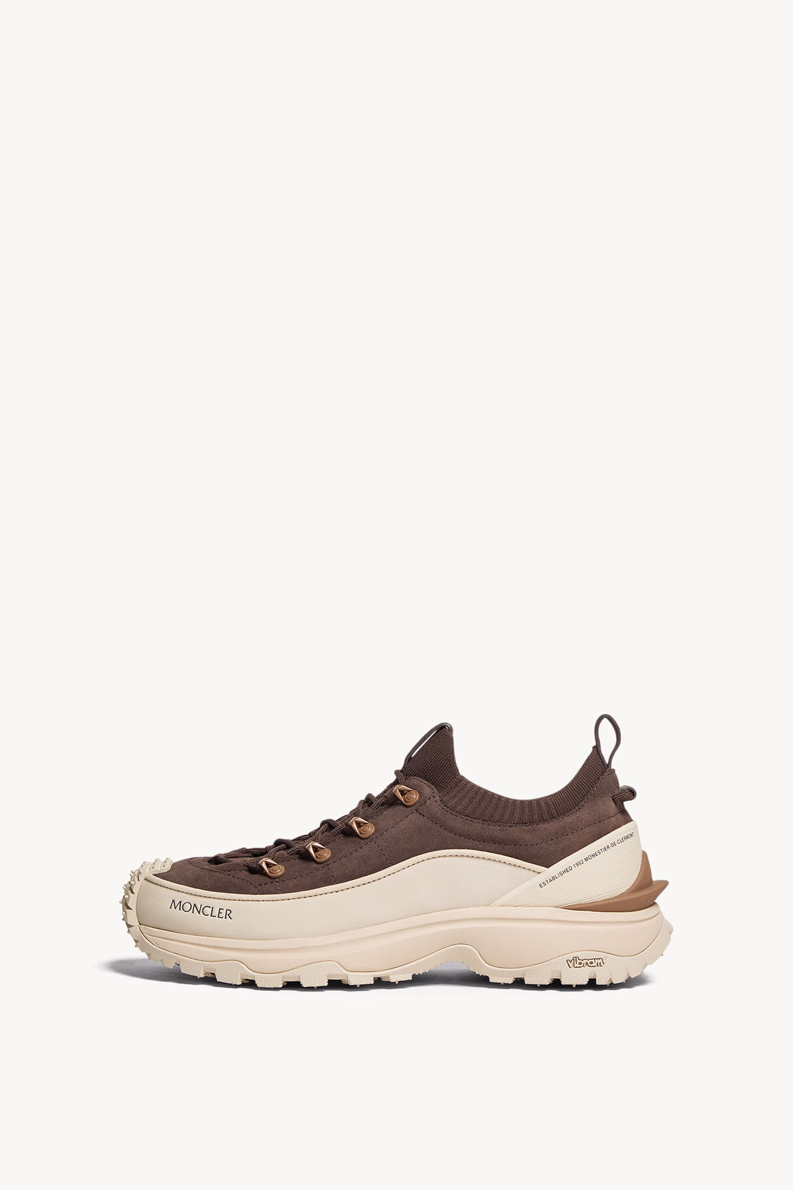 Trailgrip Lite3 Nubuck & Suede Sneakers Men Brown Moncler 0